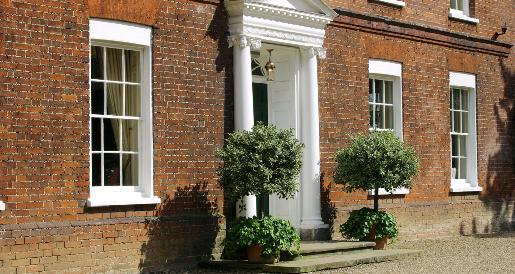 Front door of large home in the UK that is related to Interest only remortgage